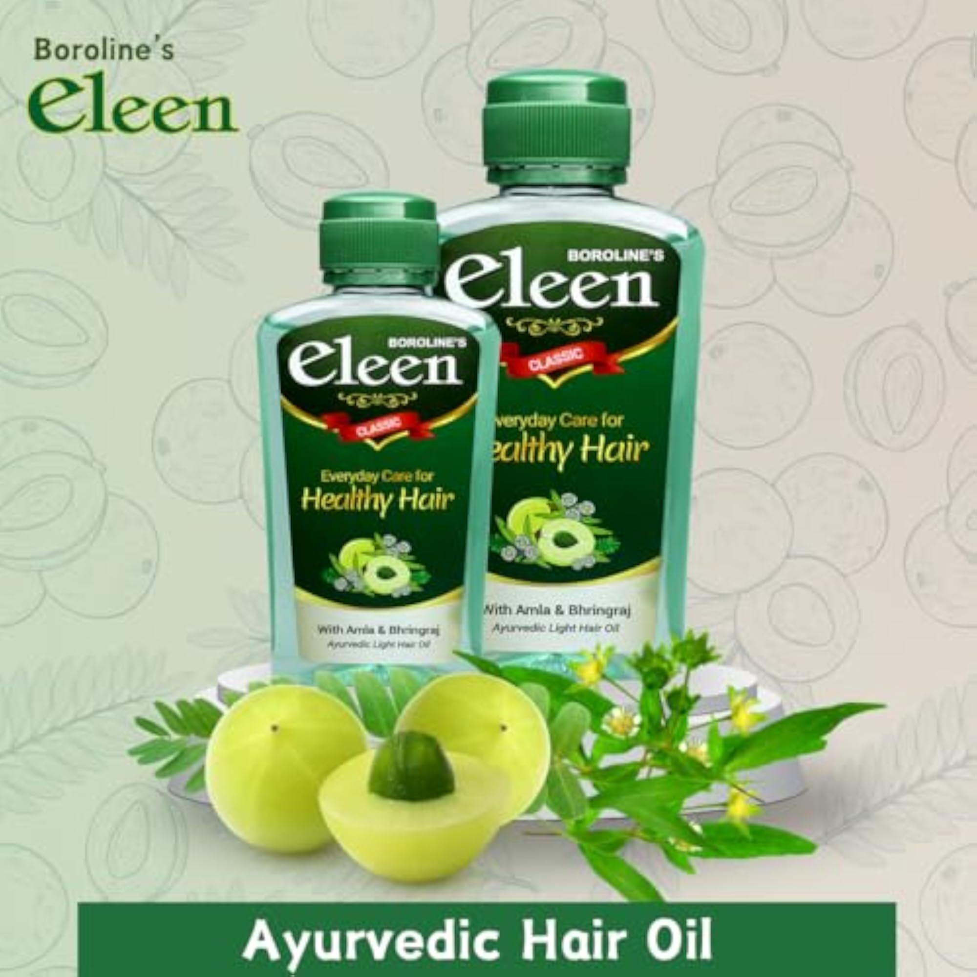 Classic Herbal Light Hair Oil Pack of 4, Amla & Bhringraj